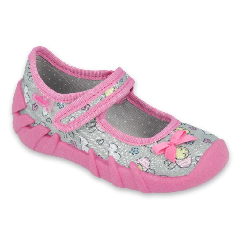 Befado Kinderschuhe 109P218 rosa grau