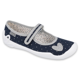 Befado Kinderschuhe 114Y412 navy blau grau