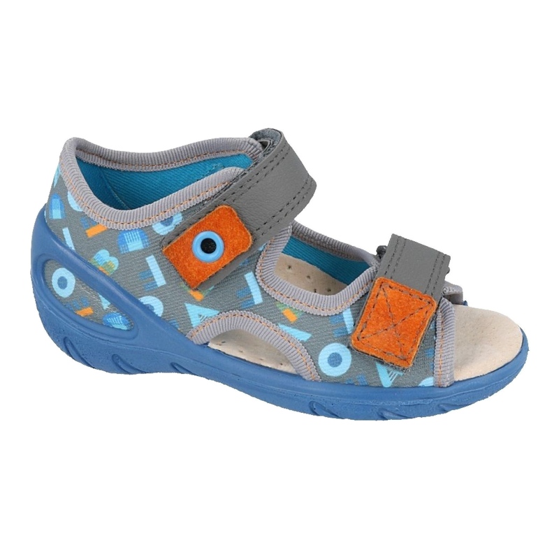 Befado Kinderschuhe PU 065P160 blau grau