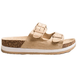 Evento Lässige Hausschuhe beige