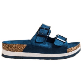 Evento Lässige Hausschuhe blau