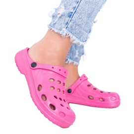 Karolinos rosa Damen Häkelhausschuhe