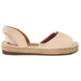 Ideal Shoes Slip-on-Espadrilles beige
