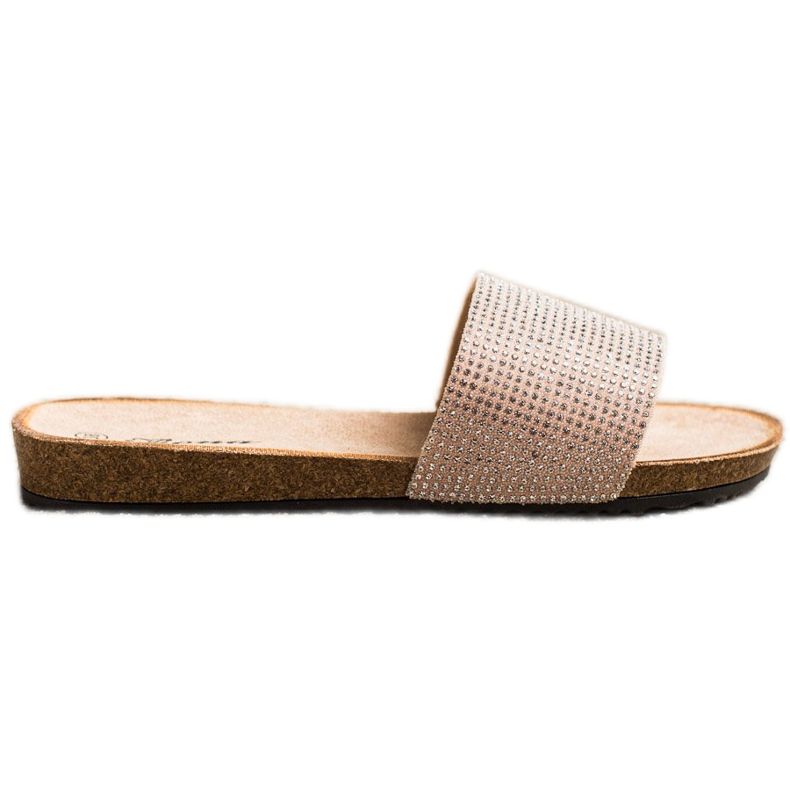 Bona Elegante Hausschuhe mit Zirkonia rosa