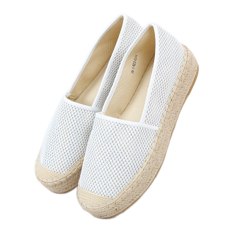 Weiße Damen Espadrilles A666-ESP-1 Weiß