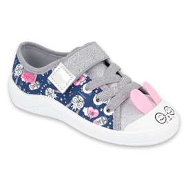 Befado Kinderschuhe 251X169 marineblau rosa silber