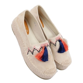 Espadrilles mit Fransen beige 1735 Beige