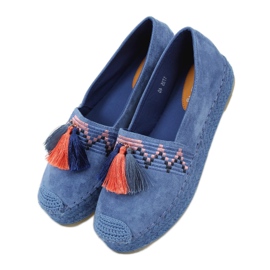 Blau 1735 Blaue Fransen-Espadrilles