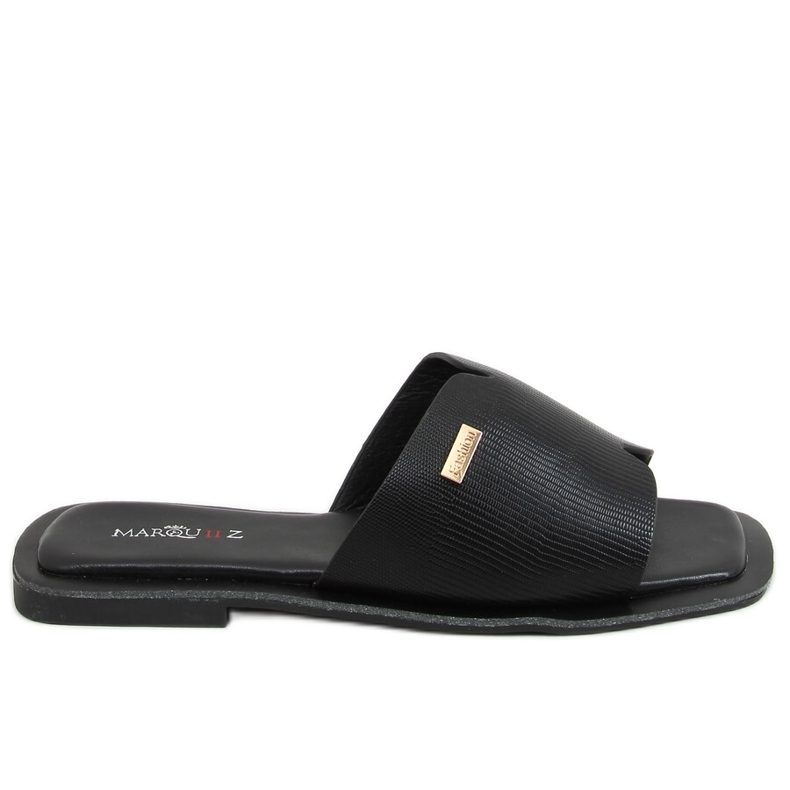 Schwarze Damen Hausschuhe schwarz 3526 Schwarz