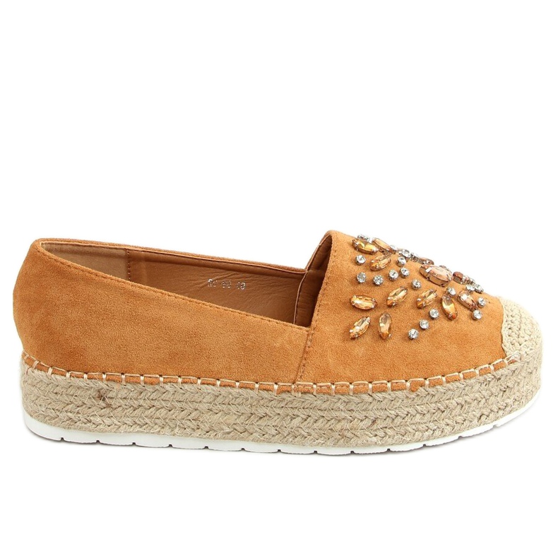 Espadrilles mit Kamel RC-96 Kamelsteinen braun