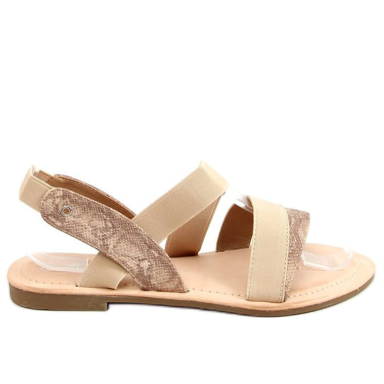 Beige Sandalen für Damen S060115 Khaki