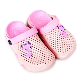 Rosa Crocs Rosa Hausschuhe für Kinder Olivia