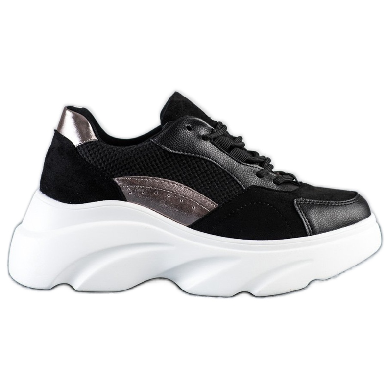 Seastar Schwarze Turnschuhe auf der Plattform