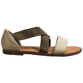 Bequeme Slip-On Sandalen von Sergio Leone grün