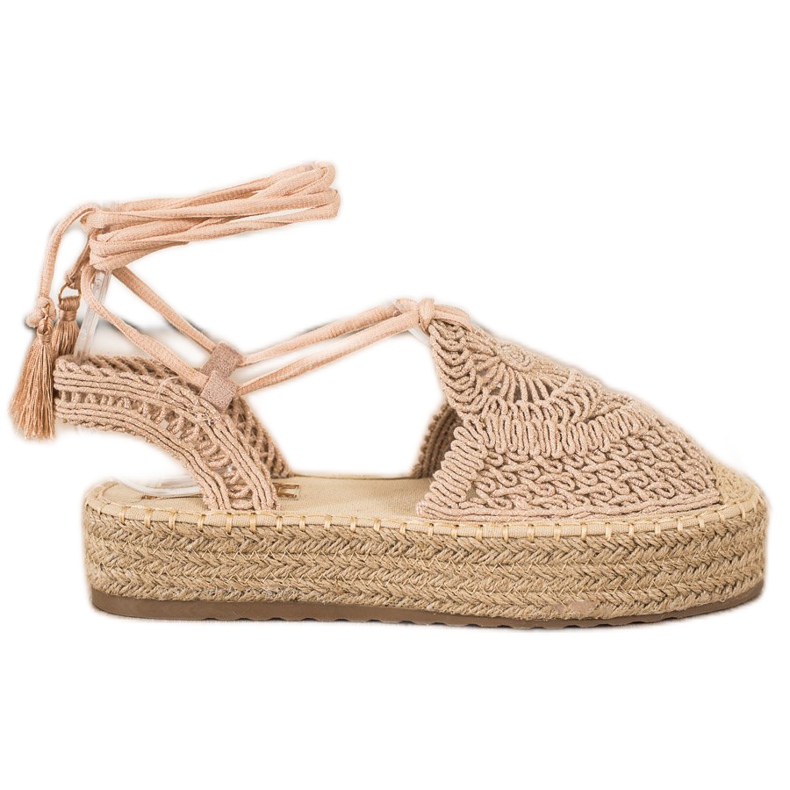 Seastar Gebundene Espadrilles auf der Plattform beige