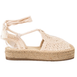 Seastar Gebundene Espadrilles auf der Plattform beige