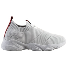 SHELOVET Graue Mode-Sneaker zum Hineinschlüpfen