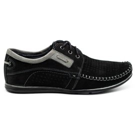 Olivier Schwarze Herren-Lederloafer 4228