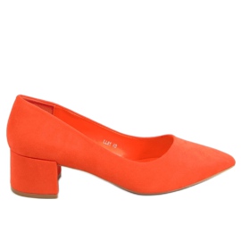 Pumps niedrige Absätze orange LL81 Orange