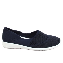 IC05 Marineblaue Sockenballerinas navy blau