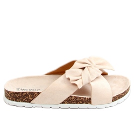 Beige Kork Hausschuhe 7853 Beige