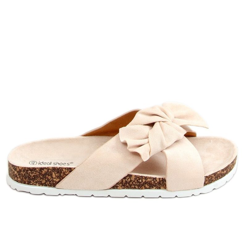 Beige Kork Hausschuhe 7853 Beige