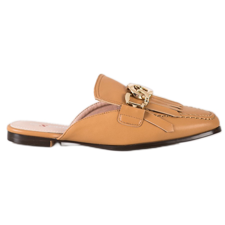 Seastar Stilvolle Hausschuhe mit Ornament braun