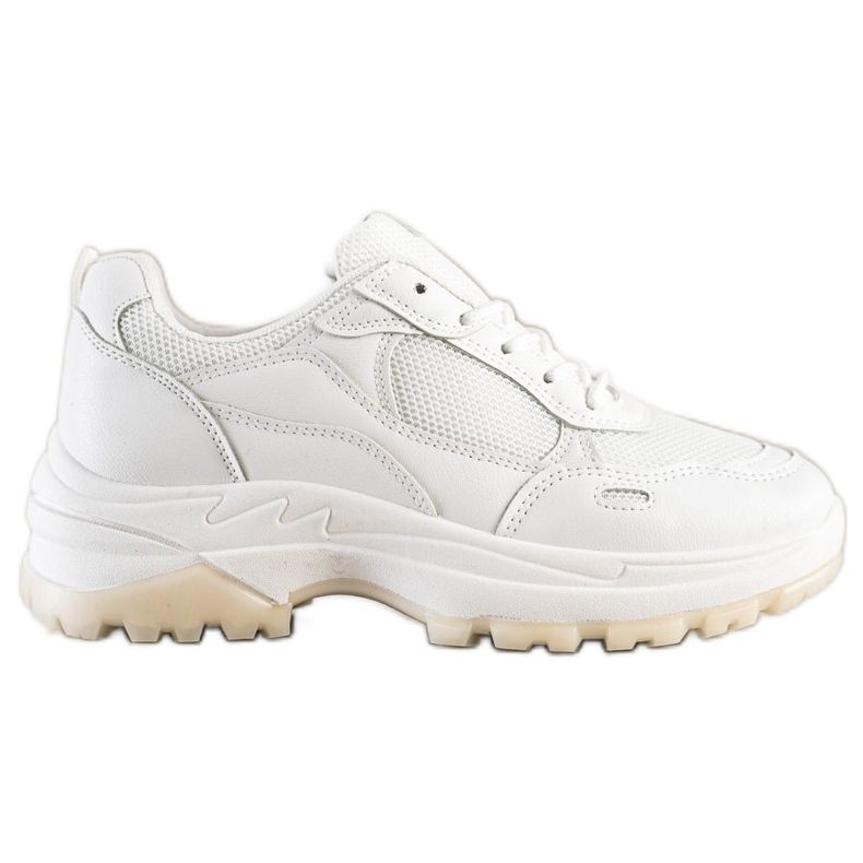 SHELOVET Weiße Turnschuhe mit Mesh