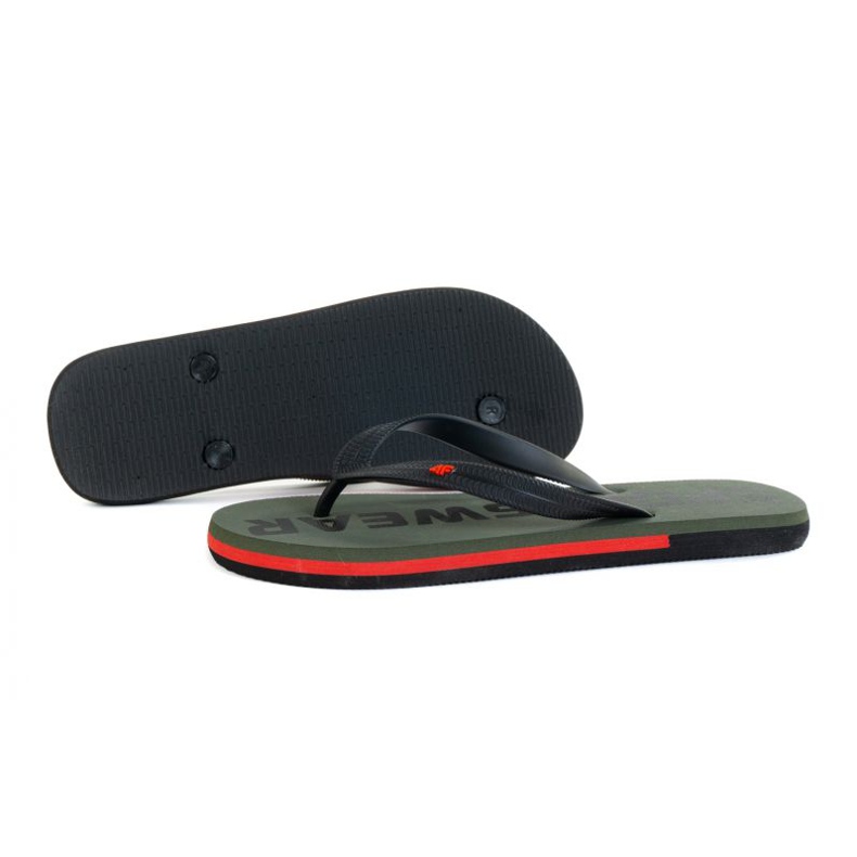 Hausschuhe 4F M H4L21-KLM006 Khaki schwarz grün