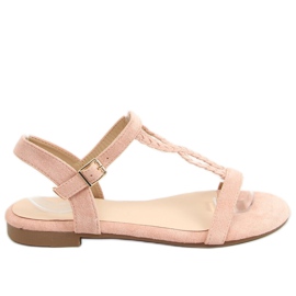 Rosa Wildledersandalen Z5721 Pink