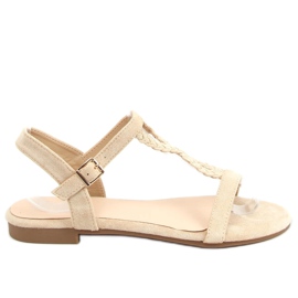Sandalen Wildleder beige Z5721 Beige