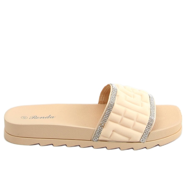 Beige Hausschuhe für Damen 35-211 Beige