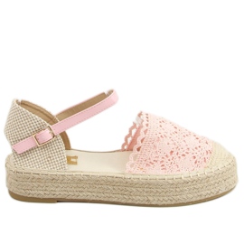 Rosa Spitze Espadrilles 919-4 Rosa
