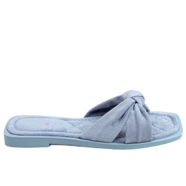 Blaue blaue Damenhausschuhe 6926 Blau