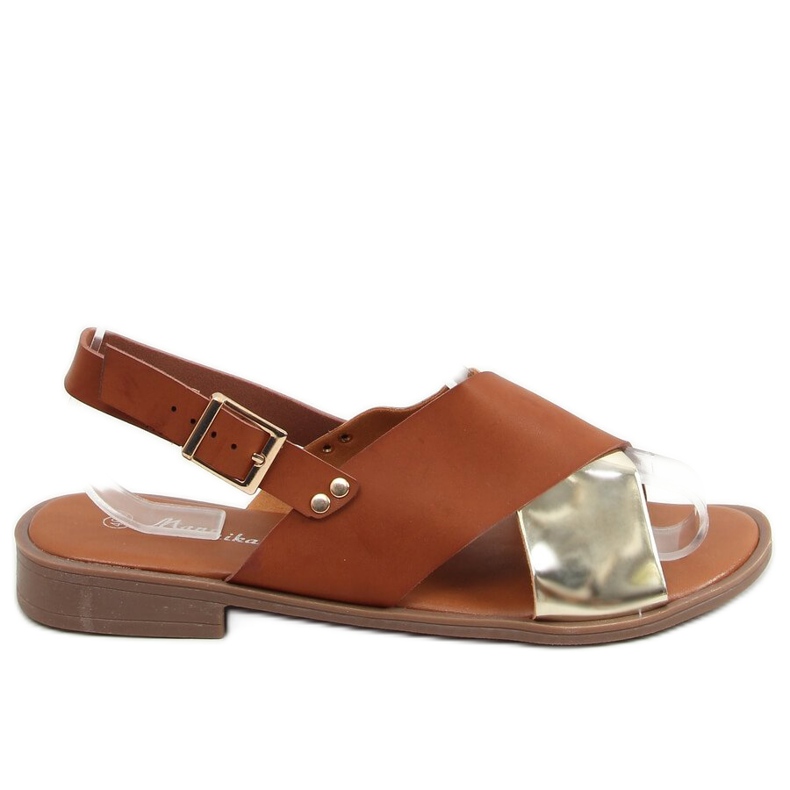 Camel Damensandalen S060117 Camel braun golden