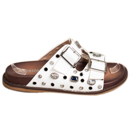 Seastar Modische Flip-Flops mit Kristallen weiß