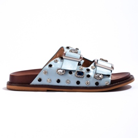 Seastar Modische Flip-Flops mit Kristallen blau