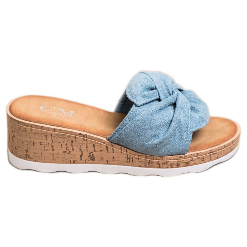 Cm Paris Keilsandalen aus Wildleder blau