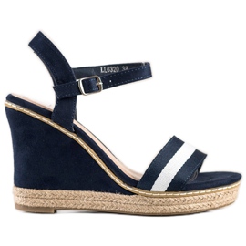 Kayla Hochhackige Sandalen navy blau blau