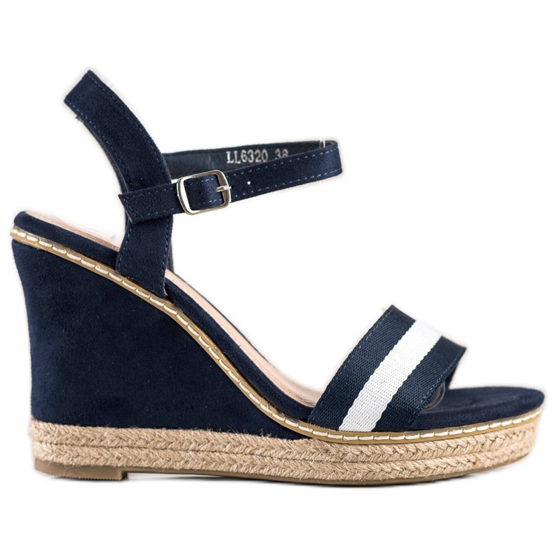 Kayla Hochhackige Sandalen navy blau blau