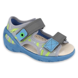 Befado Kinderschuhe PU 065P159 blau grau grün
