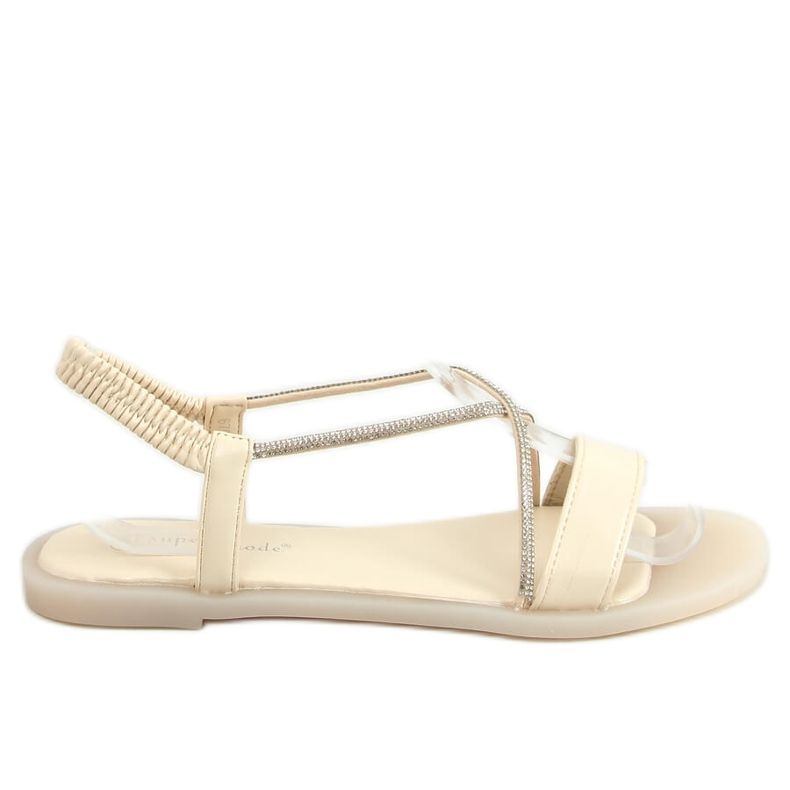 Sandalen mit Zirkonia beige 6793 Beige