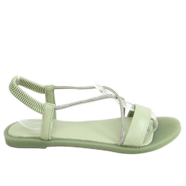 Sandalen mit Zirkonia Aquamarin 6793 Grün