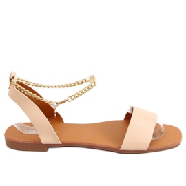 Sandalen mit Kette beige HY23-11 Nude