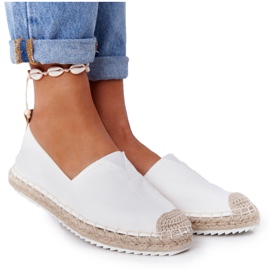 Espadrilles auf geflochtener Sohle Big Star HH274493 Weiß beige