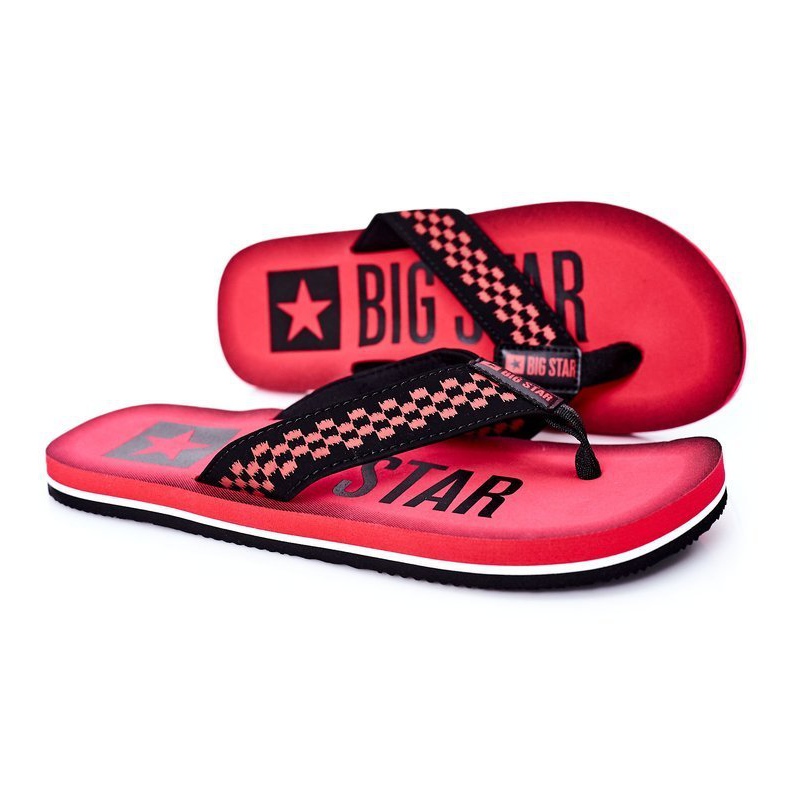 Herren Flip-Flops Big Star HH174811 Rot schwarz