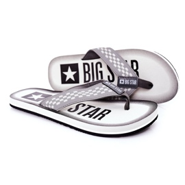 Herren Hausschuhe Flip-Flops Big Star HH174813 Grau