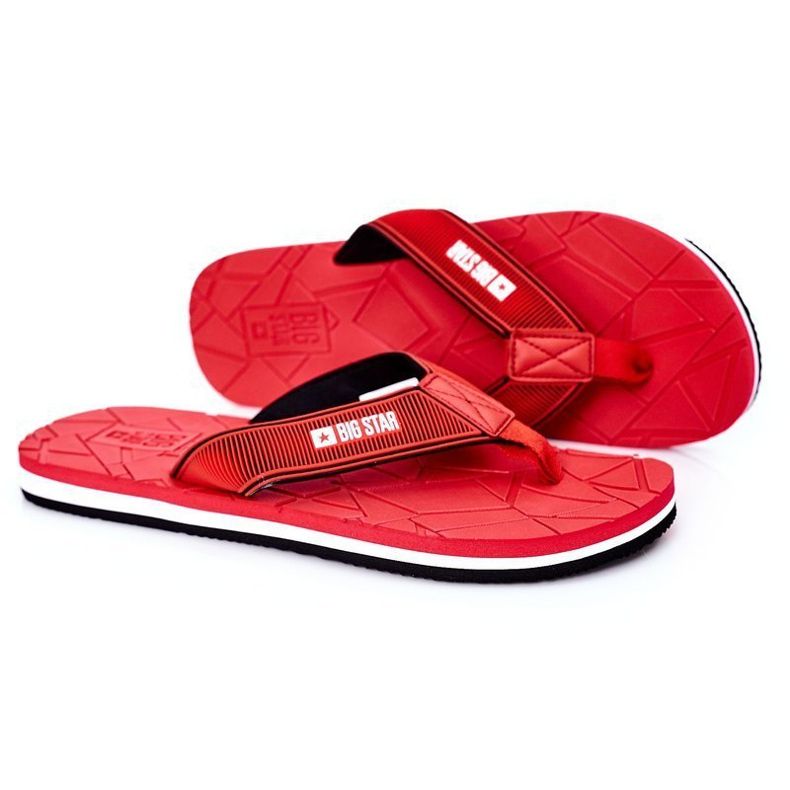 Herren Flip-Flops Big Star HH174819 Rot