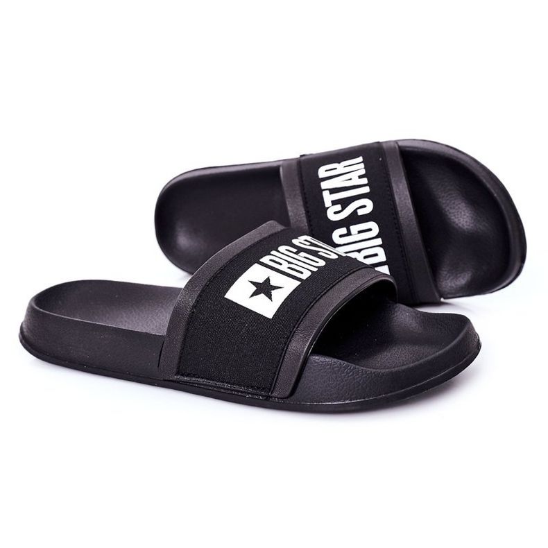 Herren Schwarz Big Star HH174831 Hausschuhe