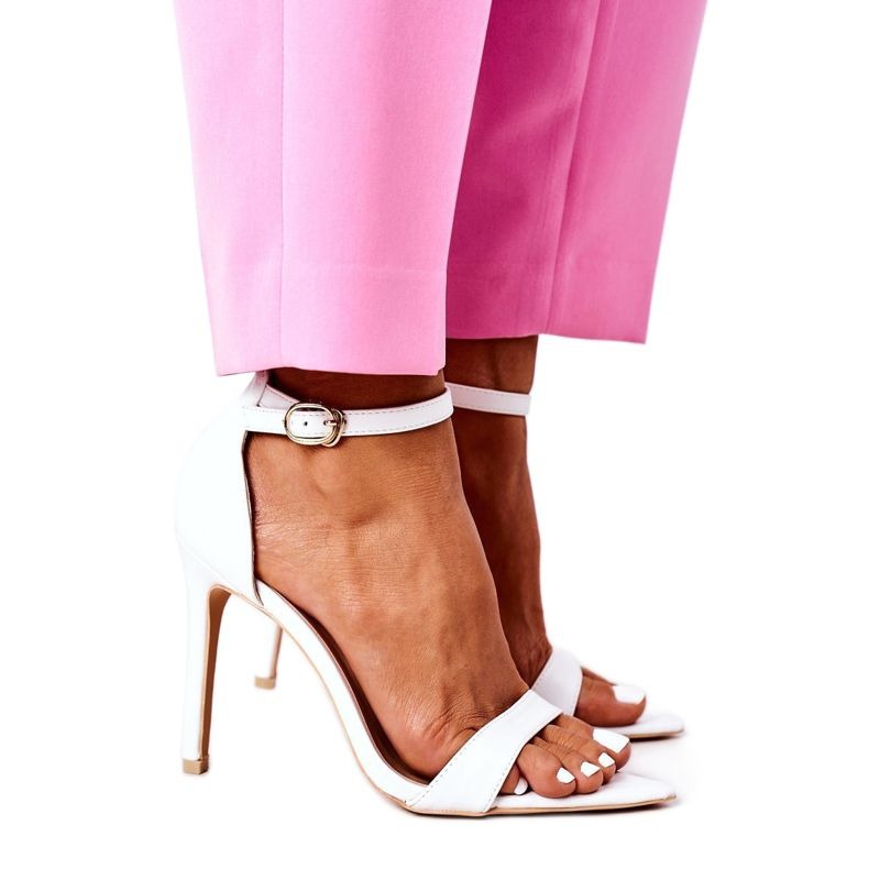 Elegante Sandalen mit hohem Absatz Lu Boo Weiß